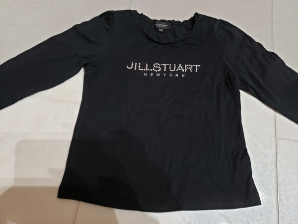 美品 ラインストーンがかわいいジルスチュアート 長袖Tシャツ 110黒レース美品