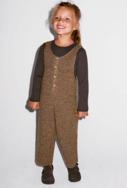 ZARA baby ニットオーバーオール 86cm オールインワン