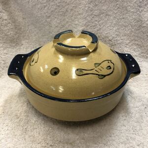  earthenware pot 1 person for direct fire flat bottom [19/11 I-4]