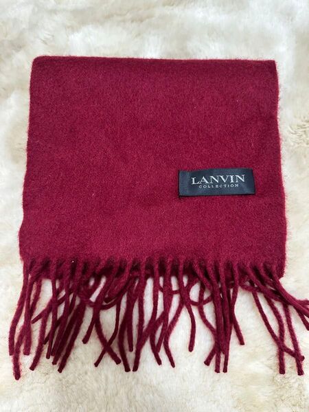 LANVIN COLLECTION マフラー カシミヤ ボルドー