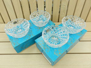 ボヘミア クリスタルガラス 小鉢 4点セット ボウル 2箱 食器 チェコ製 BOHEMIA 札幌市