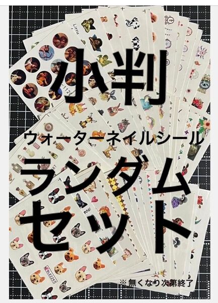 まとめ売り 小判ウォーターネイルシール レジンシール 13枚 ランダムセット