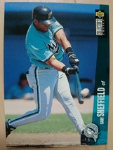 ★GARY SHEFFIELD UPPER DECK COLLECTOR'S CHOICE 1996 UD #560 MLB メジャーリーグ FLORIDA MARLINS シェフィールド フロリダ マーリンズ_画像1