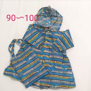キッズフォーレ レインコート 男の子 S(90〜100cm) 新幹線柄
