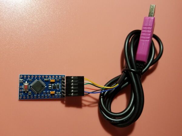 Arduino Pro Mini 互換ボード + 書き込み用 シリアルコンバータ