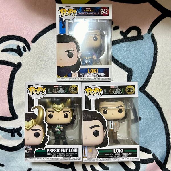 値下げ不可 FUNKO POP MARVEL フィギュア 3体セット ロキ MCU アメコミ トム・ヒドルストン