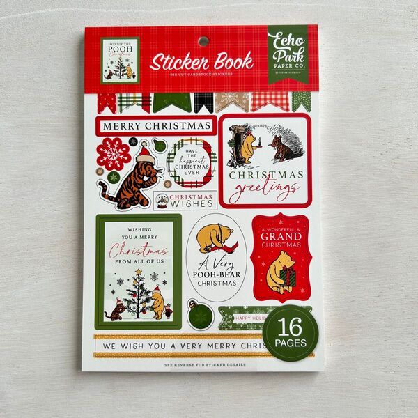 【新品】Echo Park ステッカーブック (Winnie The Pooh christmas) ジャンクジャーナル