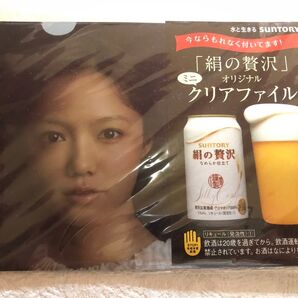 宮崎あおい サントリー 絹の贅沢 クリアファイル 2枚セット