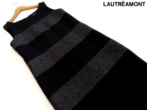 Обратное решение ★ Lautraremon Black ★ One Piece 38 Black/Silver Lame Beauty ♪ ​​Женщины, сделанные в Японии ☆