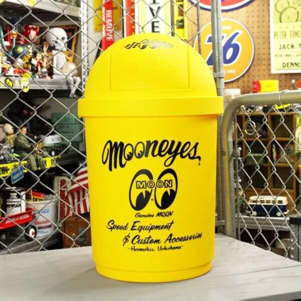 再入荷!【MOONEYES】ムーンアイズ 35L ダストボックス イエロー ゴミ箱 /ダストBOX/リサイクルBOX/アメリカン