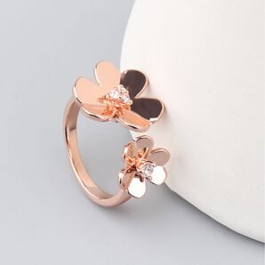 【大人気】R-4R.フラワーリング ローズゴールド フリーサイズ