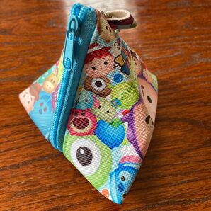 ディズニー ツムツム 三角ポーチ ボールチェーン付き 新品 バズ エイリアン ディズニーツムツム
