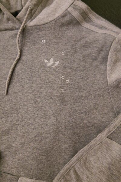 adidas-originalsアディダス-オリジナルス-パーカー スウェット フーディー グレー プルオーバーsize-М