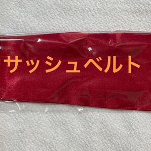 新品 未使用 未開封 社交ダンス サッシュベルト サテン レッド