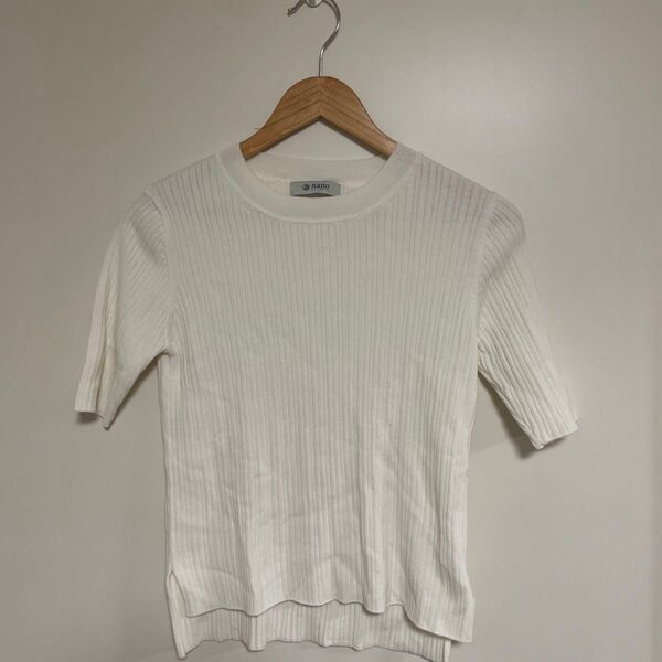 ナノユニバース ニットTシャツ 半袖ニット トップス