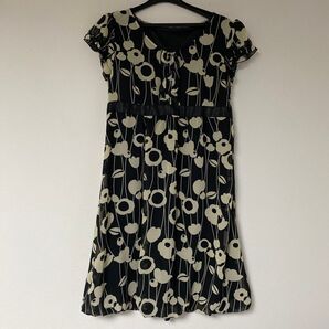ISSUE(イシュー) 花柄 半袖 フレア ワンピース 11号