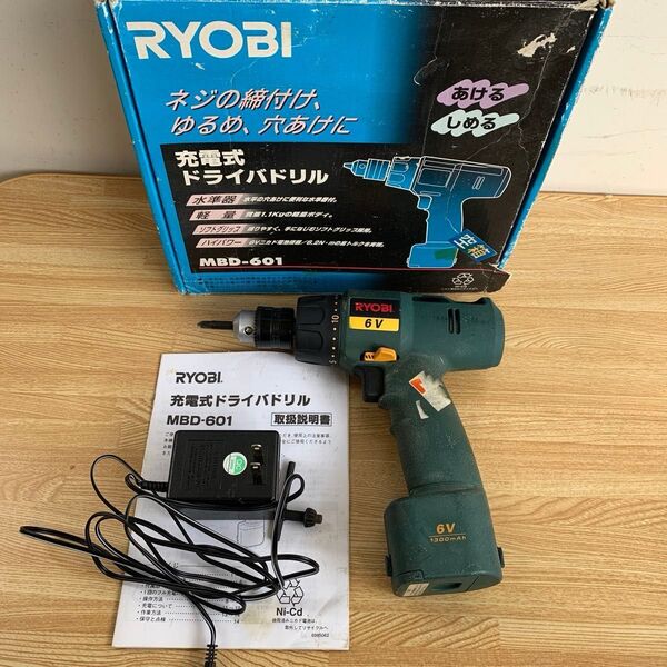 RYOBI /リョービ 6V 充電式ドライバドリル MBD- 601 中古