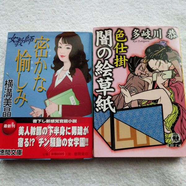 女教師密かな愉しみ 横溝美晶 & 色仕掛闇の絵草紙 多岐川恭 初版発行2冊セット