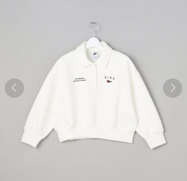 【NIKE】 ナイキ オーバーサイズ クロップ スウェット トレーナー 白