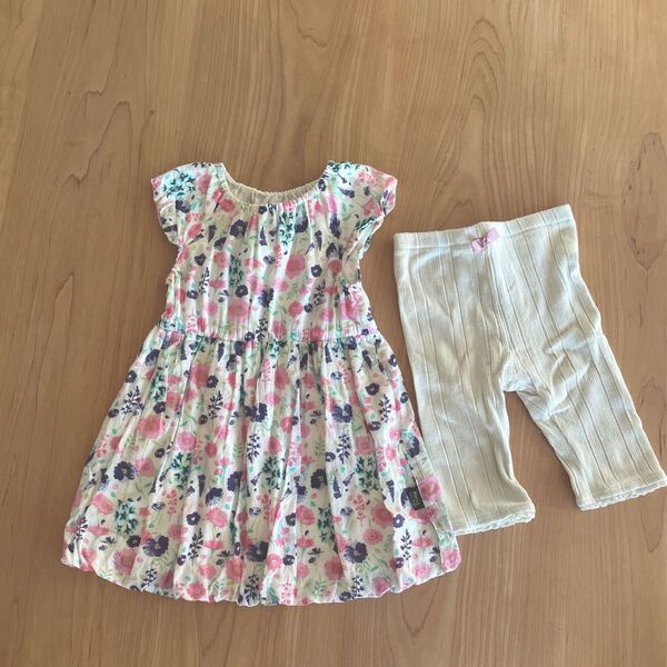 Noeil aime BeBe 花柄ワンピース&レギンスセット