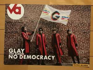 TSUTAYA～GLAY 15thアルバム「NO DEMOCRACY」★ツタヤ B5チラシ(たたんだ状態) ★新品・非売品