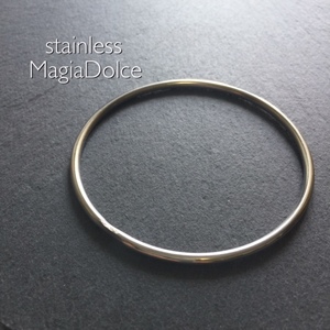  free shipping *MagiaDolce 5215*3mm stainless steel bangle silver bangle allergy correspondence light weight bangle simple bangle adult simple 