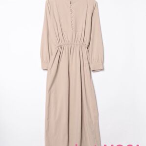 select MOCAベージュ マキシワンピース 長袖 ボタン付き ワンピース 長袖 美品