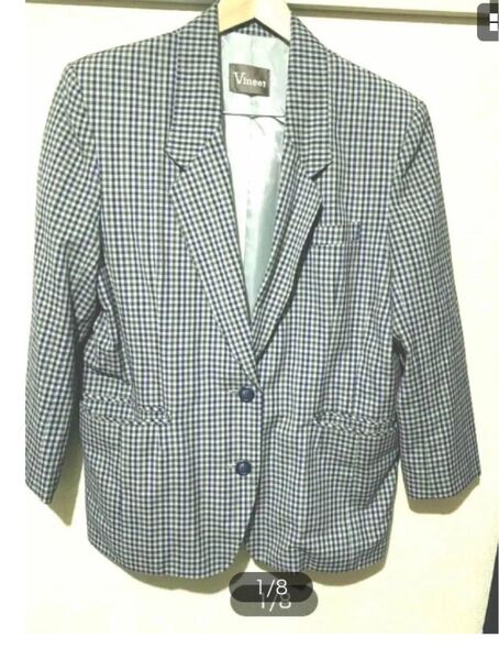 スーツ上下セット Vineet チェック柄ジャケット テーラードジャケット春夏オシャレ 百貨店購入 ジャケットとキュロット