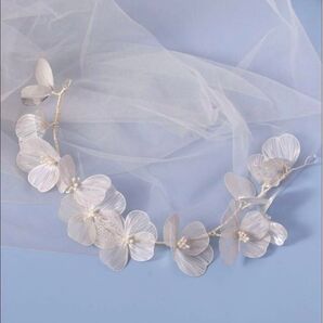 ウエディング ヘアアクセサリー カチューシャお花