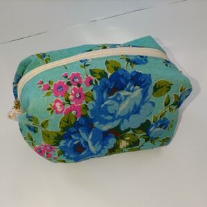 キャラメルポーチ 花柄 ハンドメイド