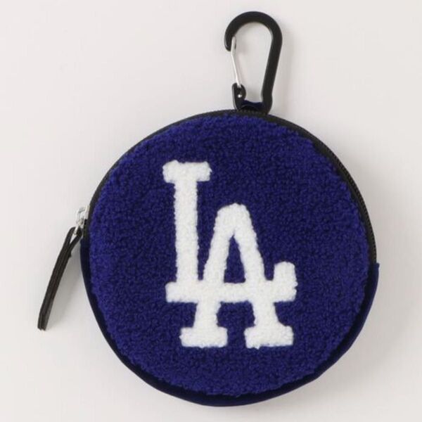 【未開封新品】ドジャース ミニポーチ 小物入れ ラウンド型 コインケース カラビナ付き MLB公認 大谷翔平 山本由伸
