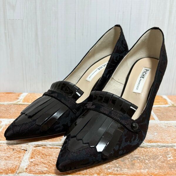 PICHE ABAHOUSE ピシェアバハウス パンプス 異素材 エナメル
