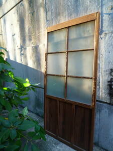 M6618 Kyoto старый дом в японском стиле .. retro стекло Vintage из дерева раздвижная дверь 1 листов двери (3111)[ пункт назначения. фирма офисная работа место магазин ограничение ][ частное лицо sama. Seino Transportation отдел останавливать ]