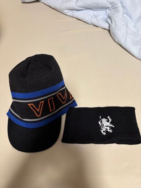 VIVA ストライプ ニット帽とネックウォーマー