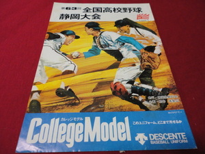  no. 63 times all country high school baseball Shizuoka convention official program ( Showa era 56 year )