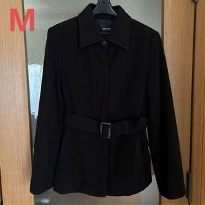 【SELF STYLE】黒 ベルト付きショートコート M
