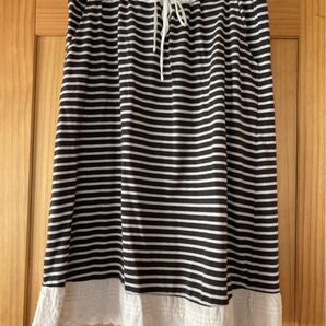 クラウドナイン♪cloud nine♪ボーダースカート♪裾レースが可愛い♪部屋着♪ルームウェア♪ノンノ♪M~L♪美品