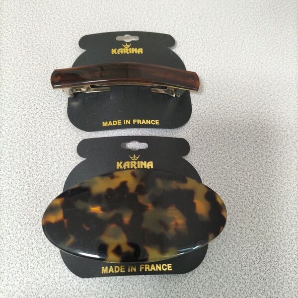 KARINA ヘアクリップ べっ甲風 Made hn France