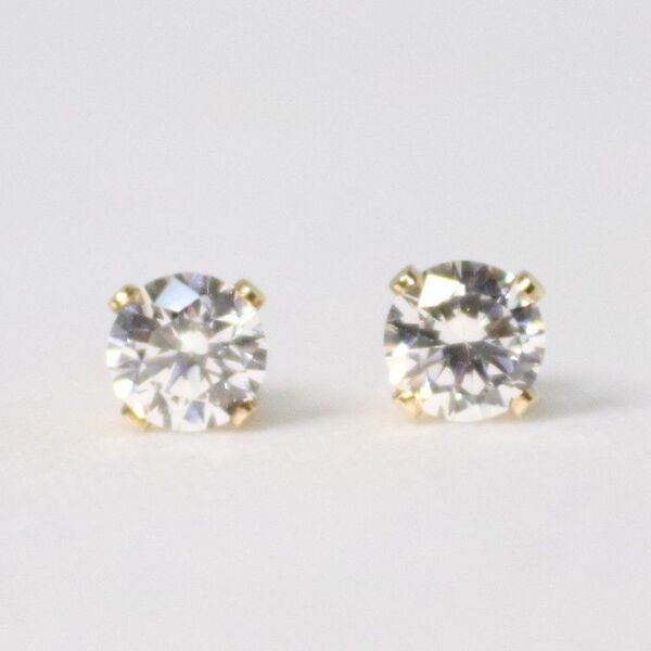14KGF ジルコニア 4mm ピアス