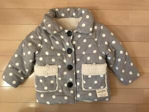  new goods unused kiloruan kids kilo ru Anne Kids boa jacket dot color : gray size :95.