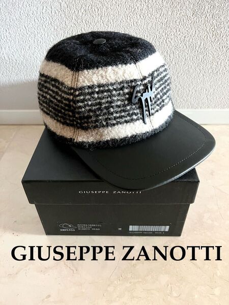 新品 GIUSEPPE ZANOTTI ザノッティ ニット キャップ モノトーン