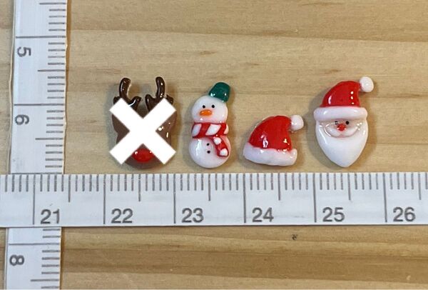ネイルパーツ ネイル クリスマス サンタクロース 雪だるま