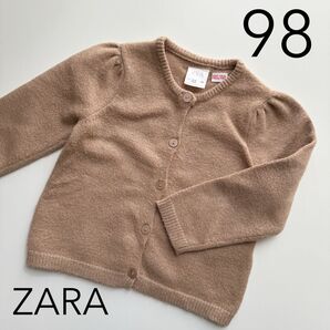 zarababy ザラベビー ベージュ パフスリーブ カーディガン 100 95