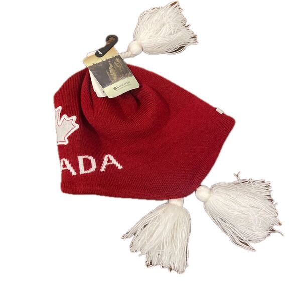 タグ付 kootenay GO CANADA Earflap 耳つき ボンボンニット帽 ビーニーキャップ