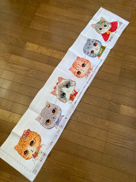 クロスステッチ完成品 猫