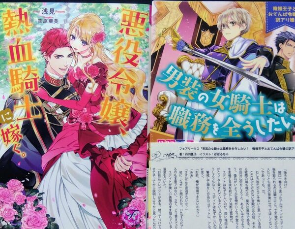 悪役令嬢、熱血騎士に嫁ぐ。/男装の女騎士は職務を全うしたい!