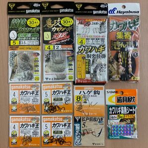 カワハギ替針(1) 仕掛 11点 がまかつ 競技 鬼攻 くわせ のませ 吸わせ 胴突 ワンタッチ 集魚 糸付鈎 フロロ スペア