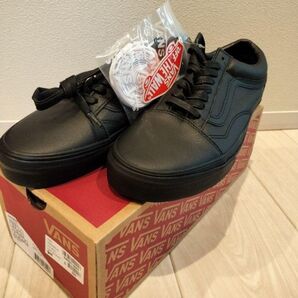 新品!タグ箱付き!vans レザー オールドスクール バンズ 革製 スニーカー