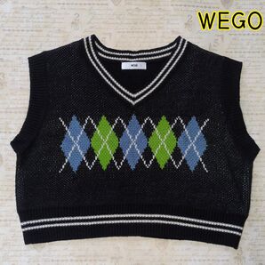 WEGO ベスト ニットベスト Vネック フリーサイズ