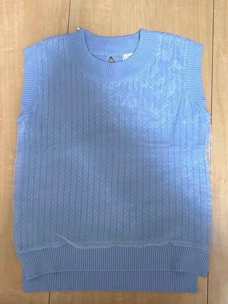 MISCH MASCH ミッシュマッシュ ニットベスト レディース ブルー